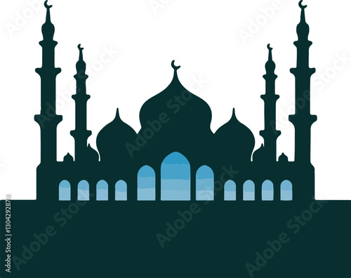 mosque islamic icon vector illustration simple design,