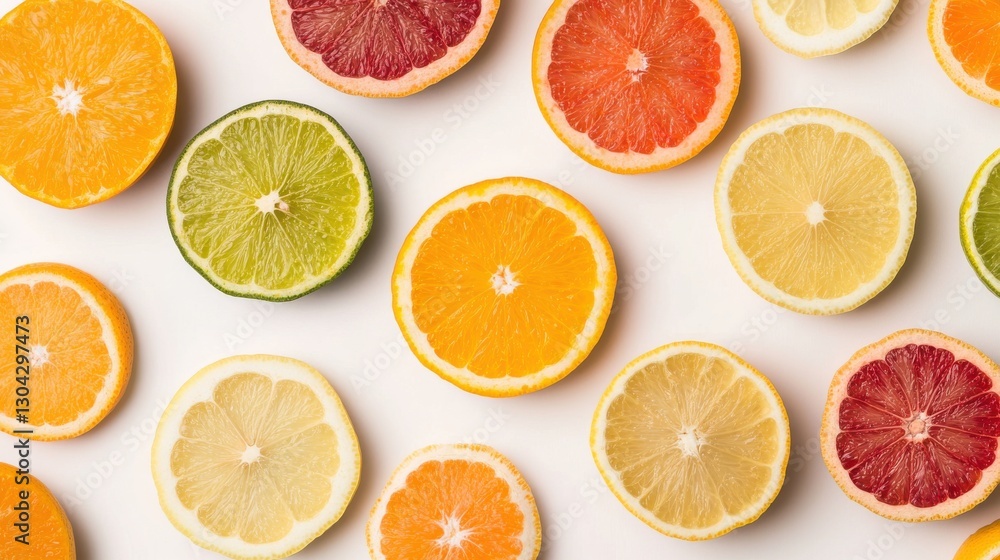 A collection of vibrant citrus fruits sliced in half, showcasing their bright interiors, A collection of vibrant citrus fruits sliced in half, showcasing their bright interiors,