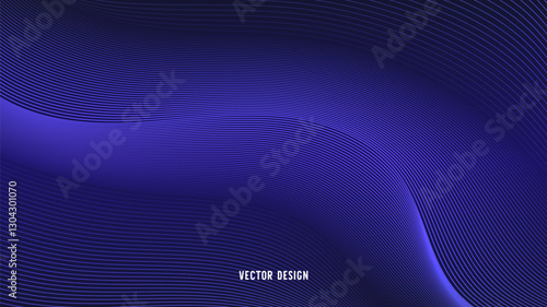 Geometric curved lines in gradient forming dynamic futuristic abstract flow patterns