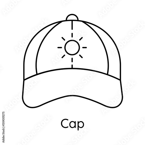 Sportswear Accessory – Cap Representing Sun Protection and Active Lifestyle