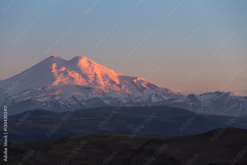 Panoramic view of the mount Elbrus Panoramic view of the mount Elbrus