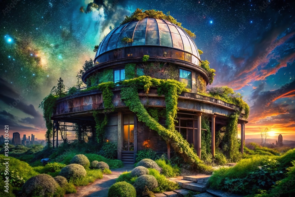Obraz premium Abandoned Observatory: Galaxia Nova - Urban Exploration Photography
