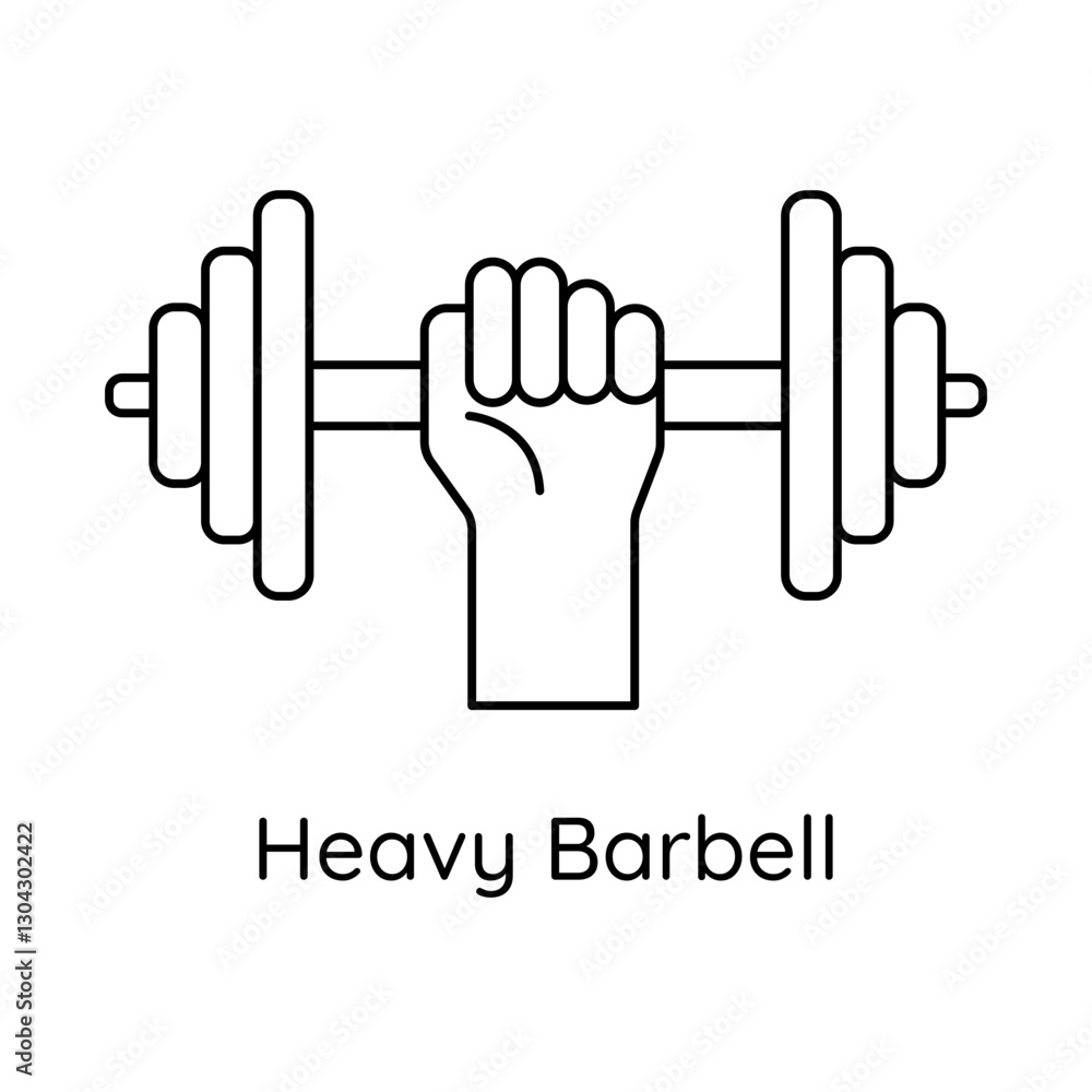 Fototapeta premium Powerlifting – Heavy Barbell Representing Strength Training and Weightlifting