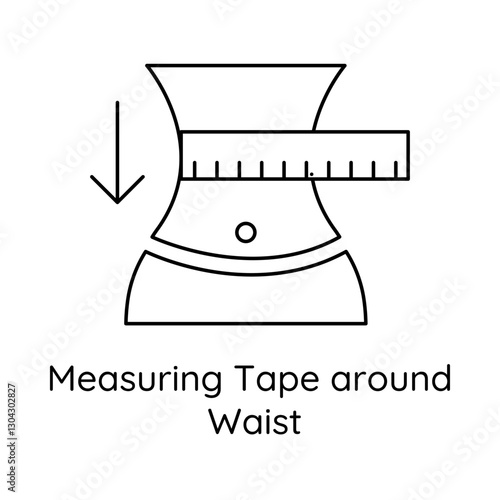 Body Measurement – Tape Representing Weight Loss and Fitness Tracking