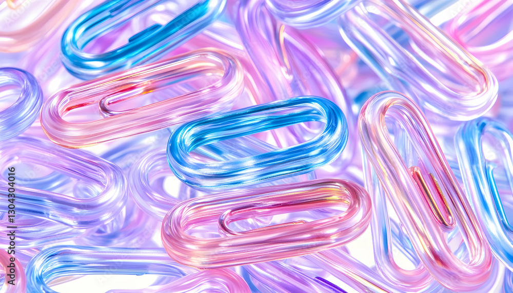 Pastel paperclips scattered on white background (2) Pastel paperclips scattered on white background (2)