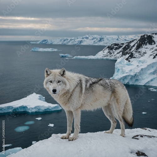 wolf in snow