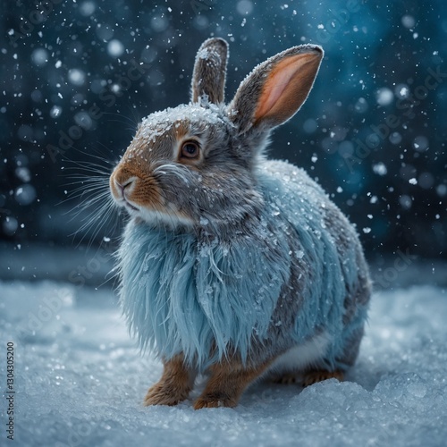 rabbit in the snow