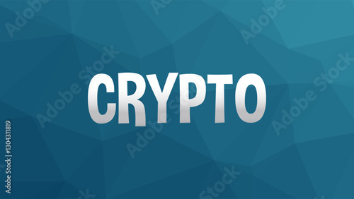 Crypto currency. Blockchain technology. Virtual money for business, finance, digital global trade, payment, exchange. Vector blue gradient triangle pattern