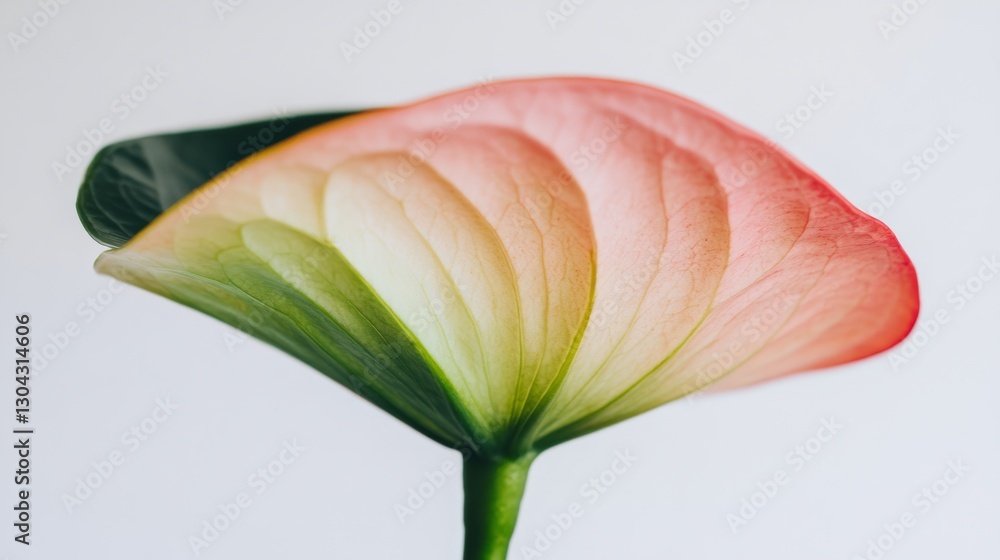 Obraz premium An image of an anthurium flower with a white background and space for text.