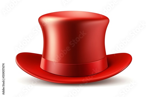 Isolated red top hat illustration