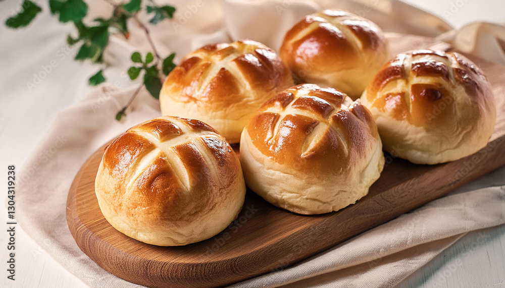 Soft dinner golden buns on wooden board. Tasty and fresh bakery, culinary. Delicious food, closeup. Soft dinner golden buns on wooden board. Tasty and fresh bakery, culinary. Delicious food, closeup.