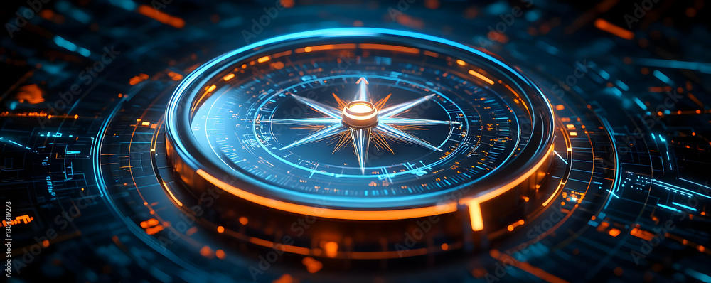 custom made wallpaper toronto digitalDigital compass guiding, tech background