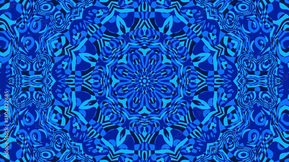 Loopable Abstract Blue Kaleidoscope Background – A Trippy, Flowing Fusion of Fractal Mandala Patterns and Vibrant Optical Illusions Loopable Abstract Blue Kaleidoscope Background – A Trippy, Flowing Fusion of Fractal Mandala Patterns and Vibrant Optical Illusions