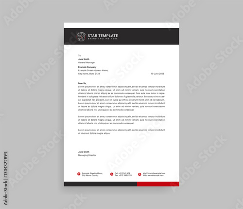 Letterhead design template. Creative modern letter head template for your project. Company stationery vector design.
