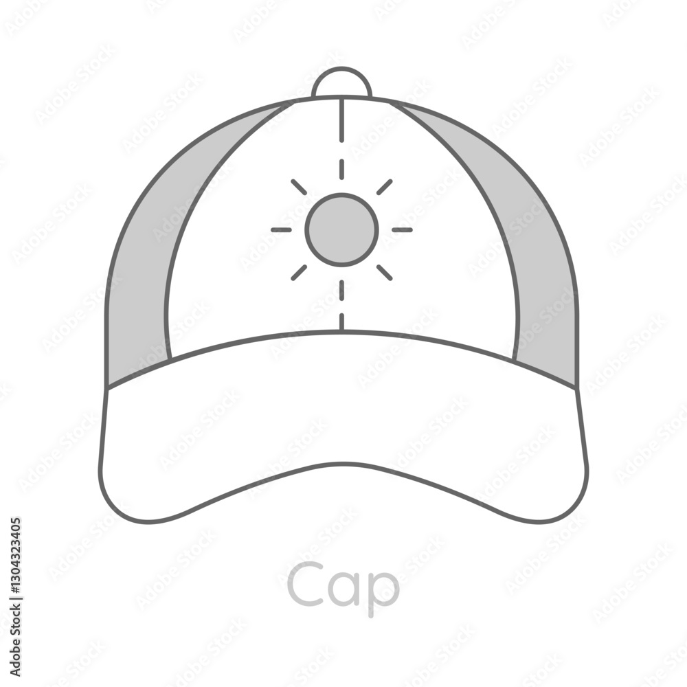Obraz premium Sportswear Accessory – Cap Representing Sun Protection and Active Lifestyle