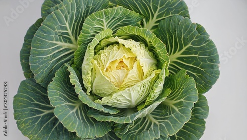 Cabbage: A close-up shot of a fresh head of cabbage with vibrant green and light colors.