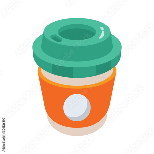 Grab this amazing coffee cup icon, designed in 3d style