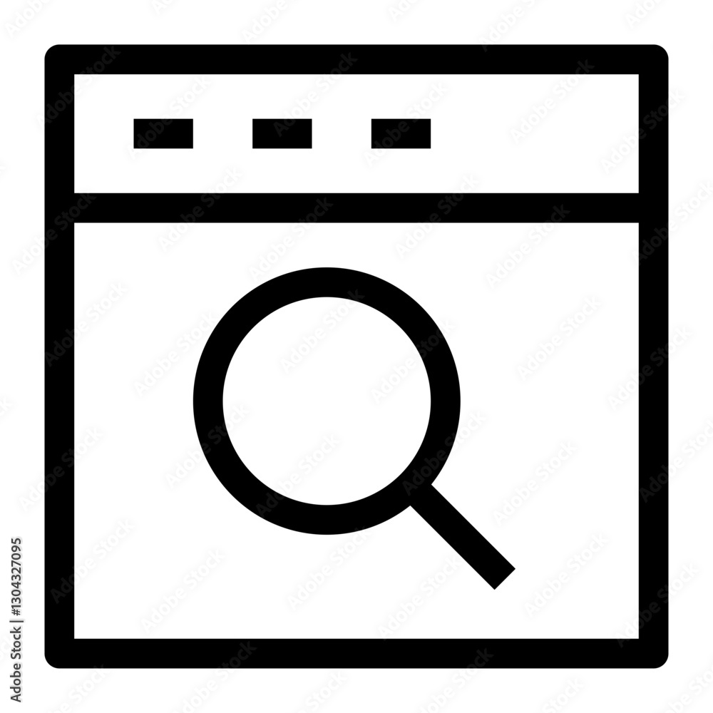 web and seo thin icon web and seo thin icon