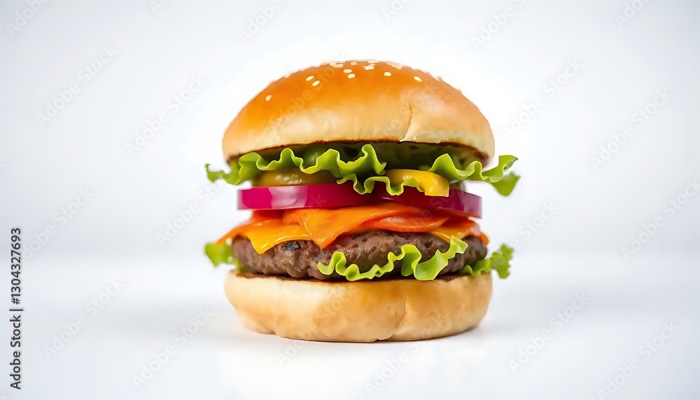 hamburger on a white background hamburger on a white background