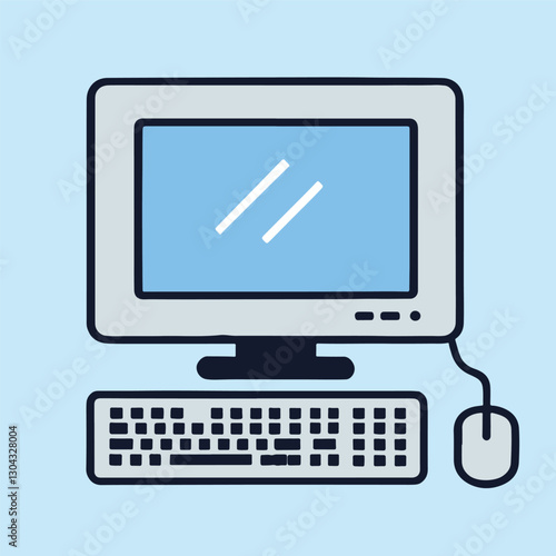 Retro computer vector 