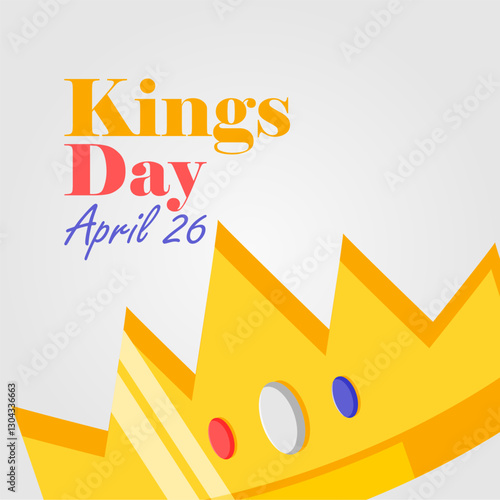 vector graphic of Kings Day ideal for Kings Day celebration