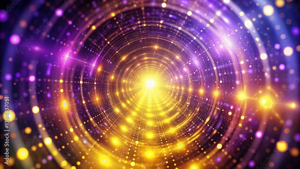 Abstract Yellow Purple Gradient Tunnel Loop Animation Background - Bokeh Effect Stock Photo Abstract Yellow Purple Gradient Tunnel Loop Animation Background - Bokeh Effect Stock Photo