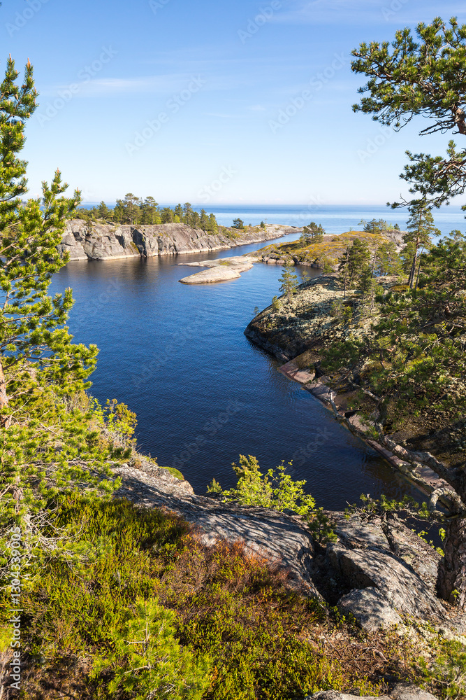 Naklejka premium The coast of Lake Ladoga