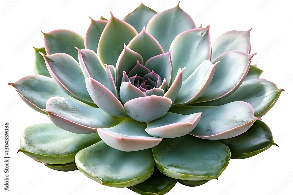 Echeveria Succulent Plant Closeup, Isolated on White Background Echeveria Succulent Plant Closeup, Isolated on White Background