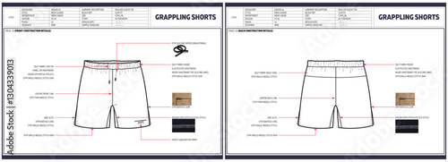 Sports Shorts clothing technical tech pack.