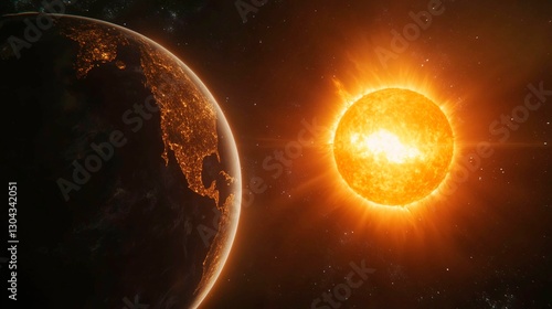 magnetic storms of the Earth and the Sun in space, the fascinating atmosphere of the universe