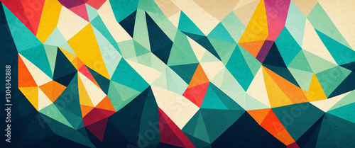 abstract geometric polygona...