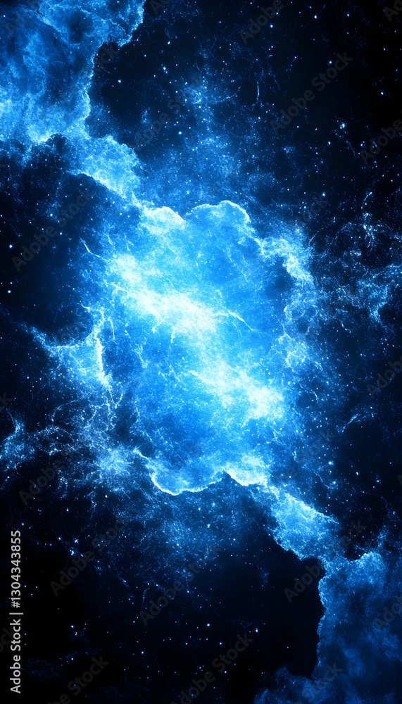 Fototapeta premium Blue Nebula in Deep Space