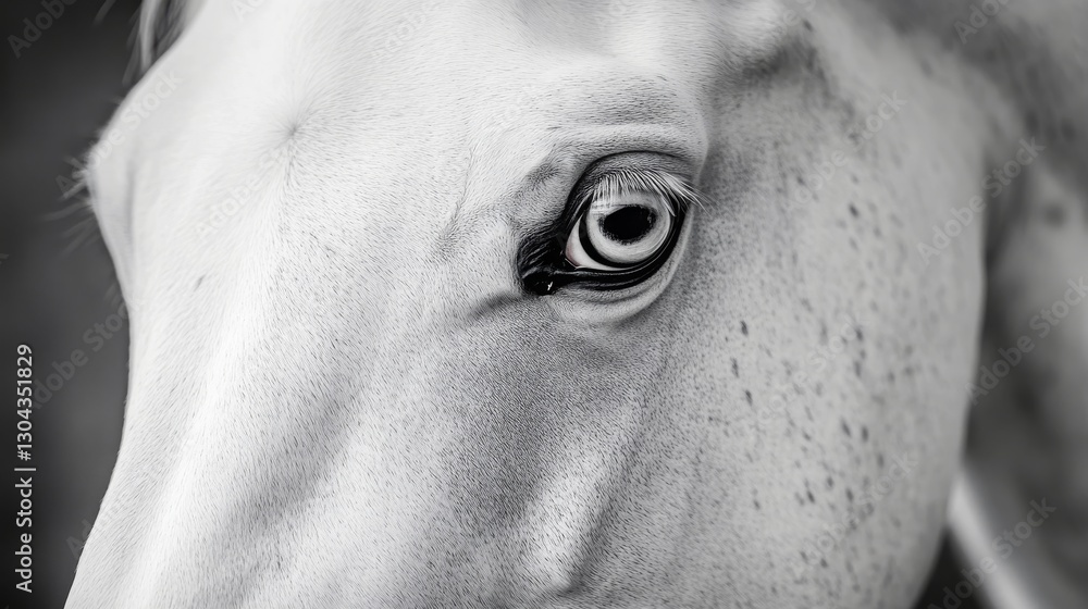 Fototapeta premium Close-up of a white stallion. 