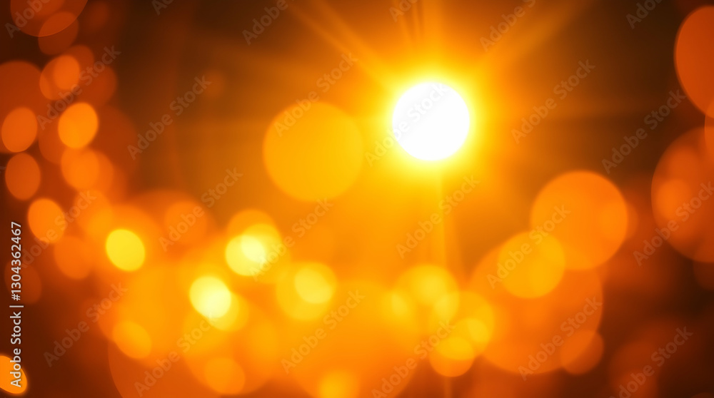 A bright, central light source surrounded by warm, glowing bokeh orbs, creating a vibrant, abstract, and luminous composition. A bright, central light source surrounded by warm, glowing bokeh orbs, creating a vibrant, abstract, and luminous composition.