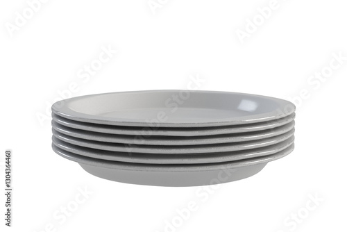 stack of white plates