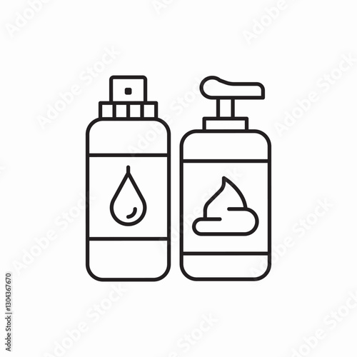Bathroom products shower icon vector sign