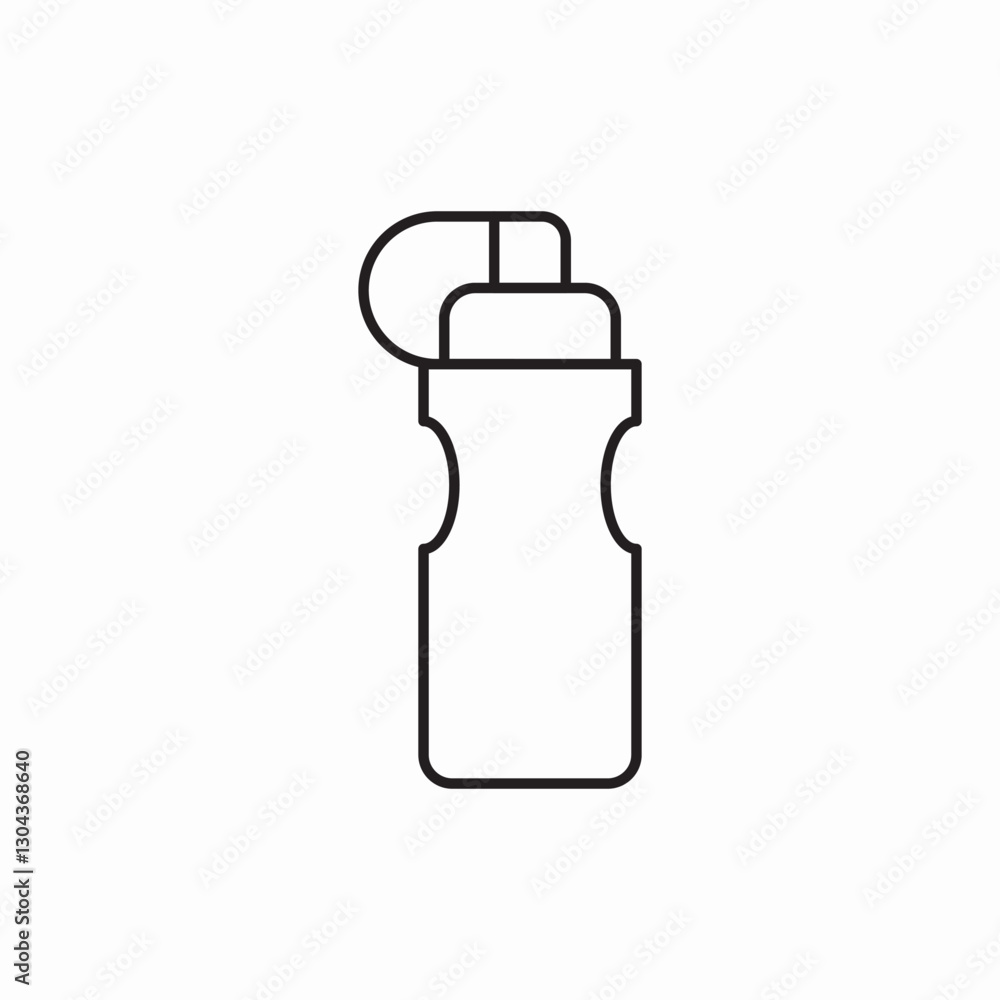 Sports water bottle hydration icon vector sign Sports water bottle hydration icon vector sign