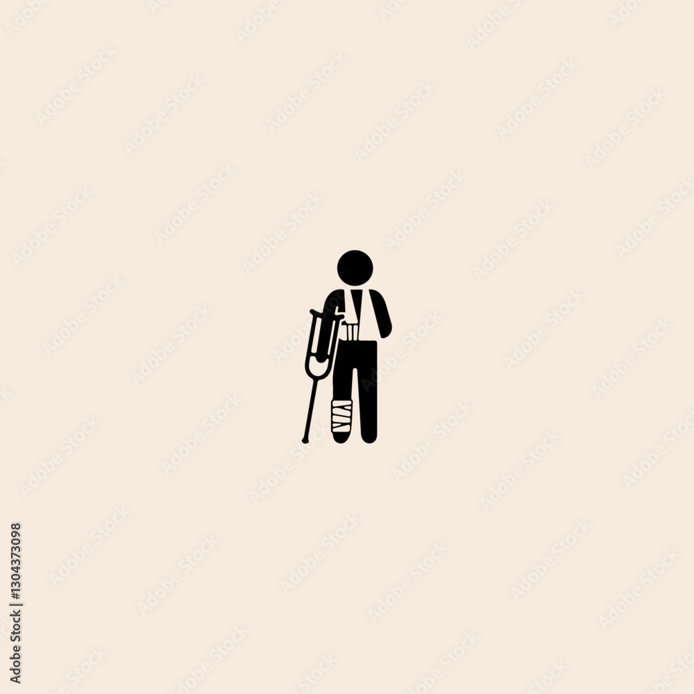 injury, accident icon flat vector design. injury, accident icon flat vector design.