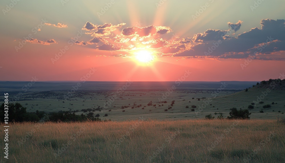 Golden Hour Serenity Tranquil Landscape Bathed in the Warm Glow of a Vibrant Sunset Golden Hour Serenity Tranquil Landscape Bathed in the Warm Glow of a Vibrant Sunset