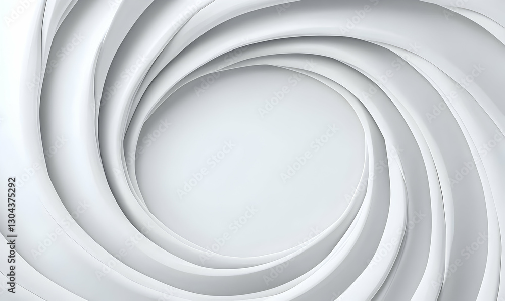 Abstract swirl design with white layers and soft curved edges Abstract swirl design with white layers and soft curved edges