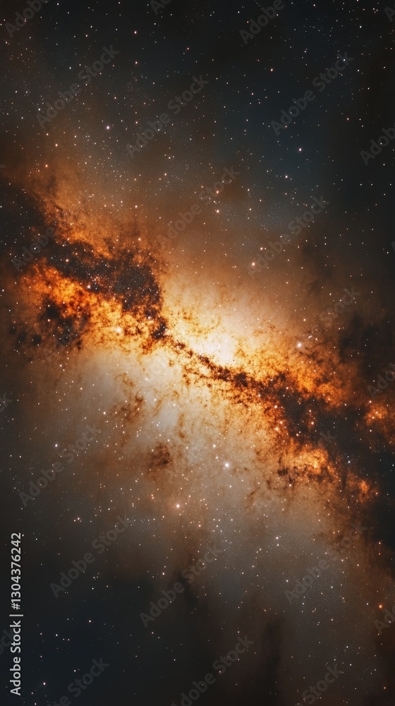Stunning view of the milky way galaxy with cosmic dust and stars Stunning view of the milky way galaxy with cosmic dust and stars