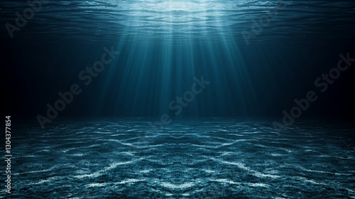 Wallpaper Mural Deep Blue Underwater Scene With Sunlight Rays Torontodigital.ca