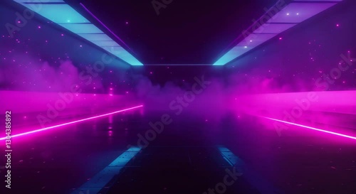 Mystical Neon Glow on a Sleek, Luxurious Surface, looping 4k time-lapse virtual video animation Generated AI.