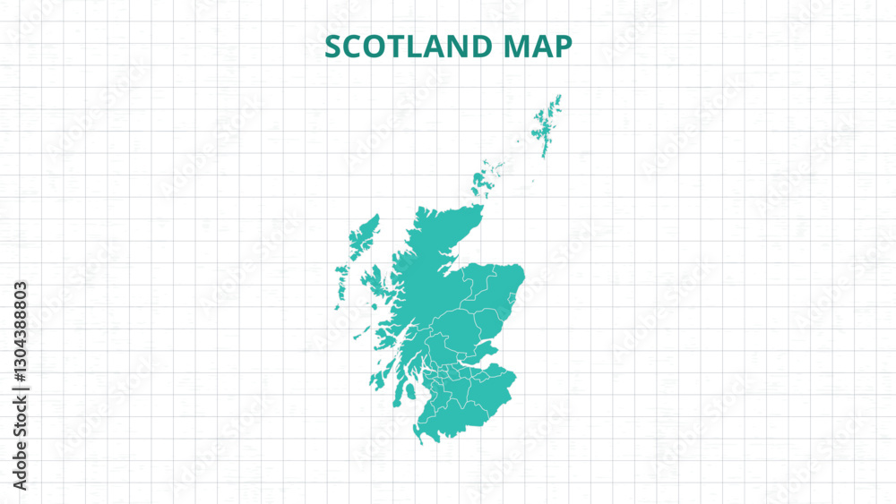 Fototapeta premium A Map highlighting Scotland Map, Scotland modern map with Grey Color Hi detailed Vector, geographical borders