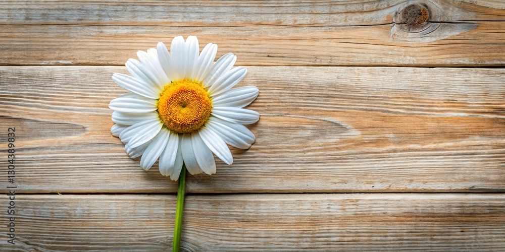 Obraz premium Daisy Divination: Love Prediction with Petals on Rustic Wood