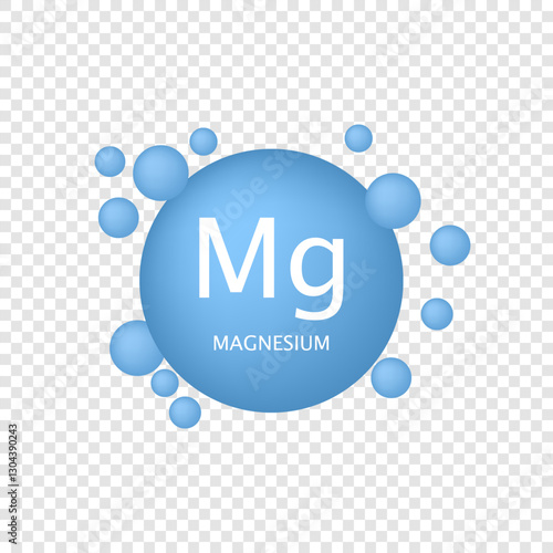Vector illustration of magnesium molecules