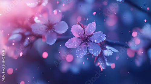Mystical Night – Glowing Sakura Fantasy