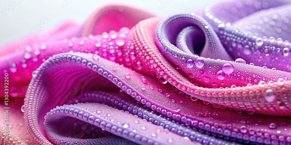 Obraz premium Eco-Friendly Sustainable Fabric Texture Close-Up: Soft Pink Lavender Hues