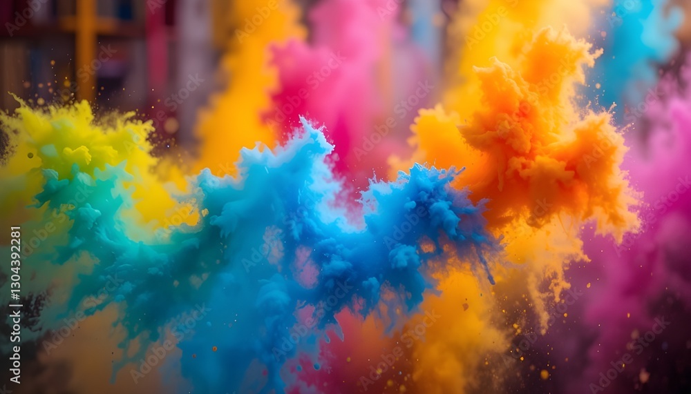 Vivid Explosion of Colorful Bright Powder Capturing Vibrant Artistic Energy Vivid Explosion of Colorful Bright Powder Capturing Vibrant Artistic Energy