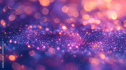 Mystical Purple Bokeh – Soft Glittering Particles